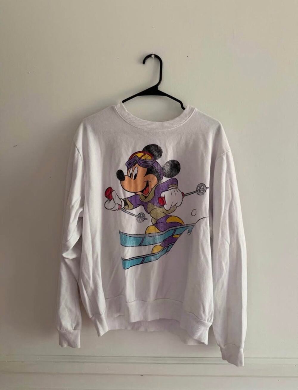 Skiing Mickey Mouse sweater